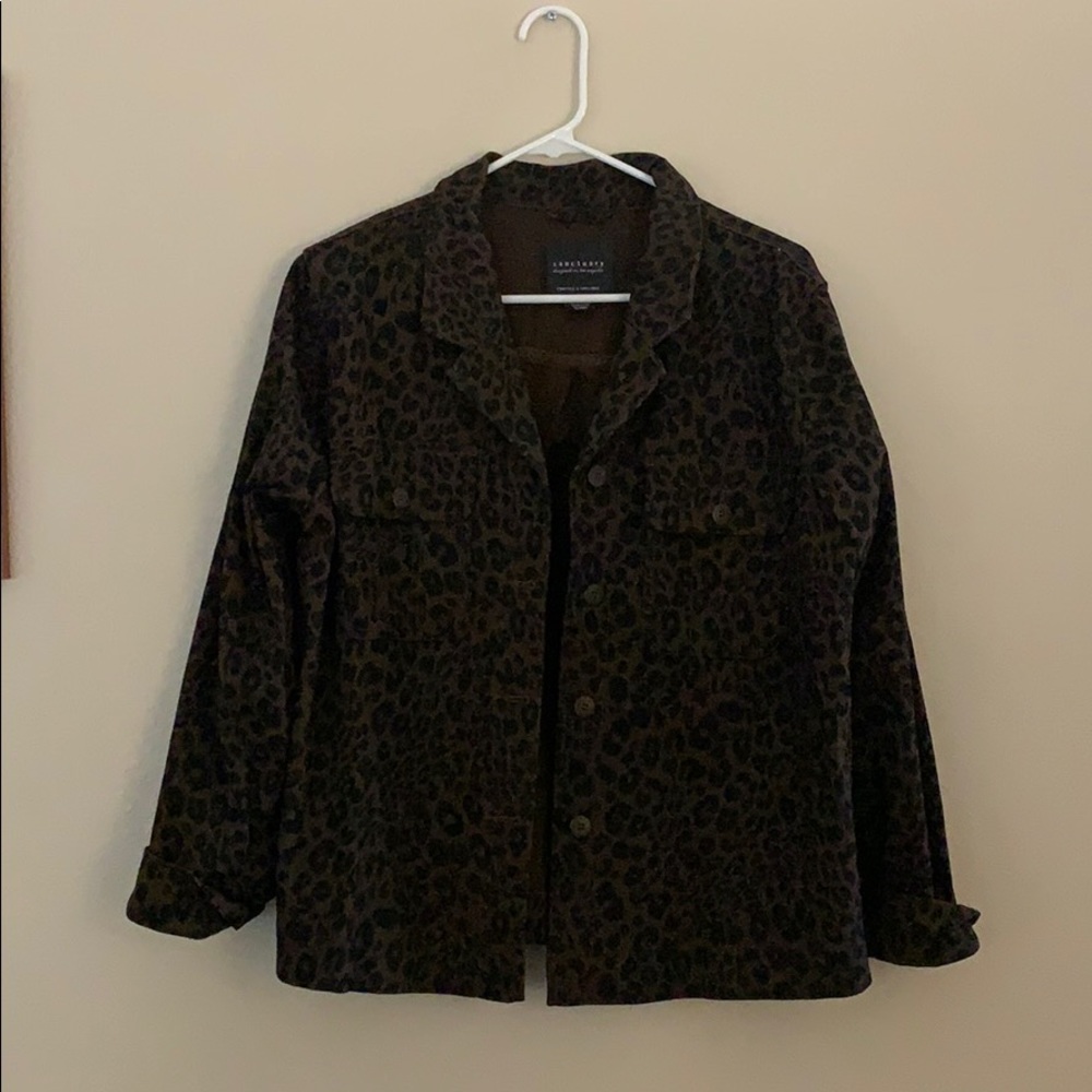 Sanctuary Leopard Print Jacket Sz L
